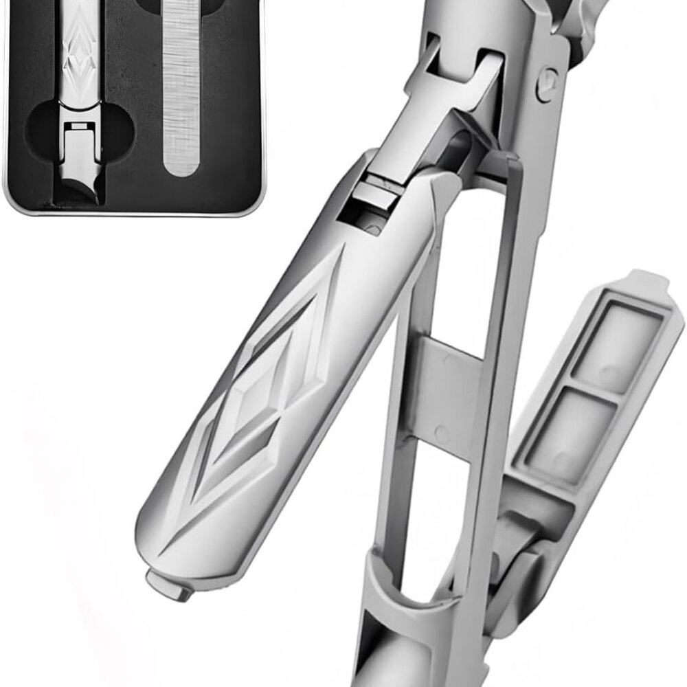 Toenail Clippers for Thick Toenails, Wide Jaw Opening Nail Clippers for Men, Sha